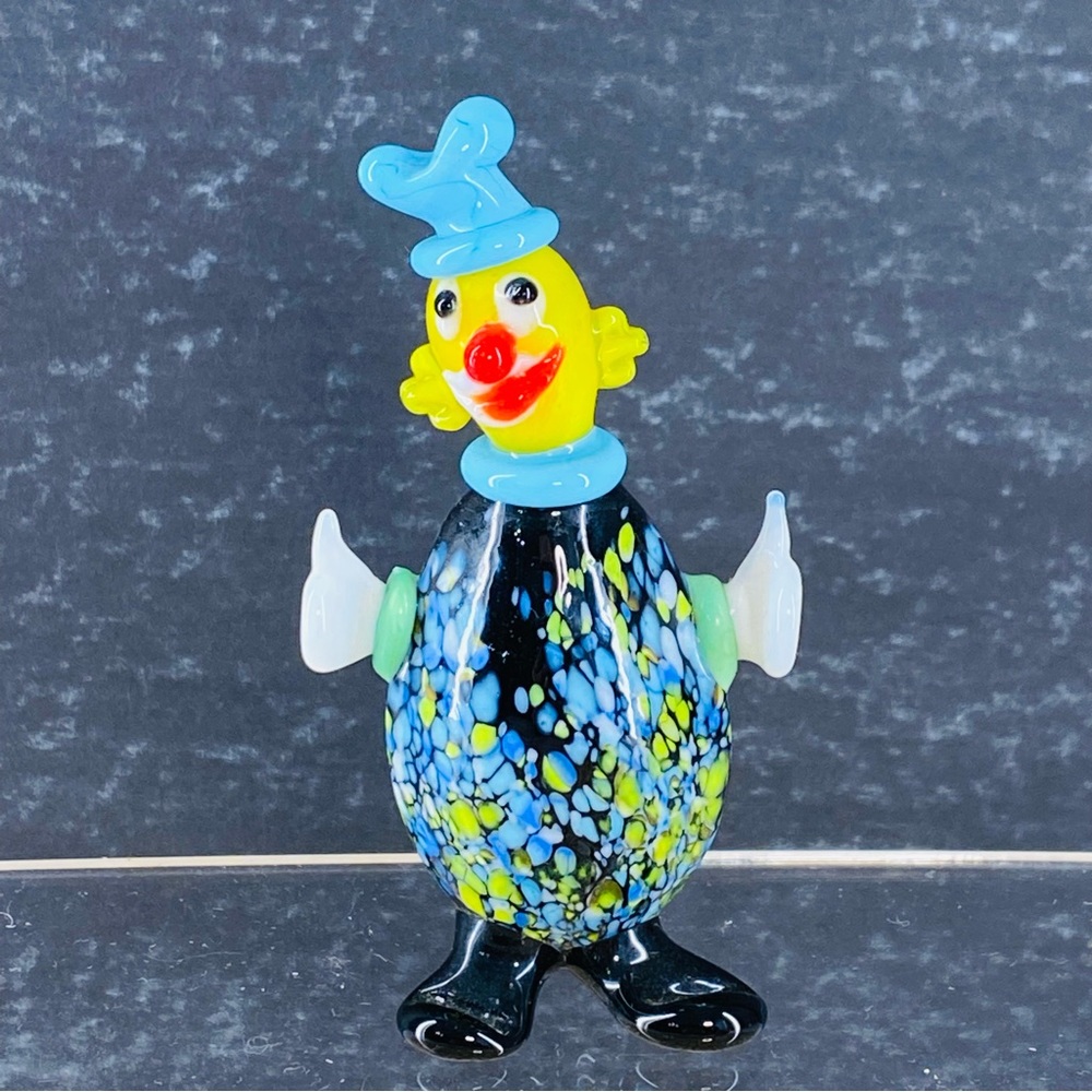 3.5" Vintage Murano ? Blown Art Glass Clown